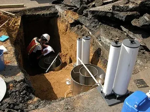 Illustrative image of Infiltration test (Porchet/Double-ring infiltrometer) in Orange California